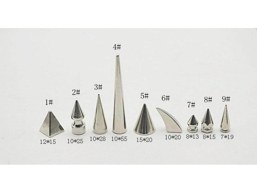 Alloy Punk Spike Studs: Rock Metal Rivet Accessories