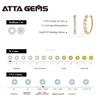 Round Cut Lab Created Moissanite Diamond Five Stone Hoop Earrings In Over Sterling Silver Jewelry for Women