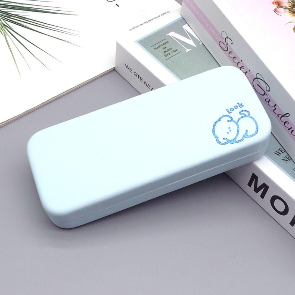 Leather Eyeglasses Box Solid Color Reading Glasses Box Portable Eyewear Cases  Women