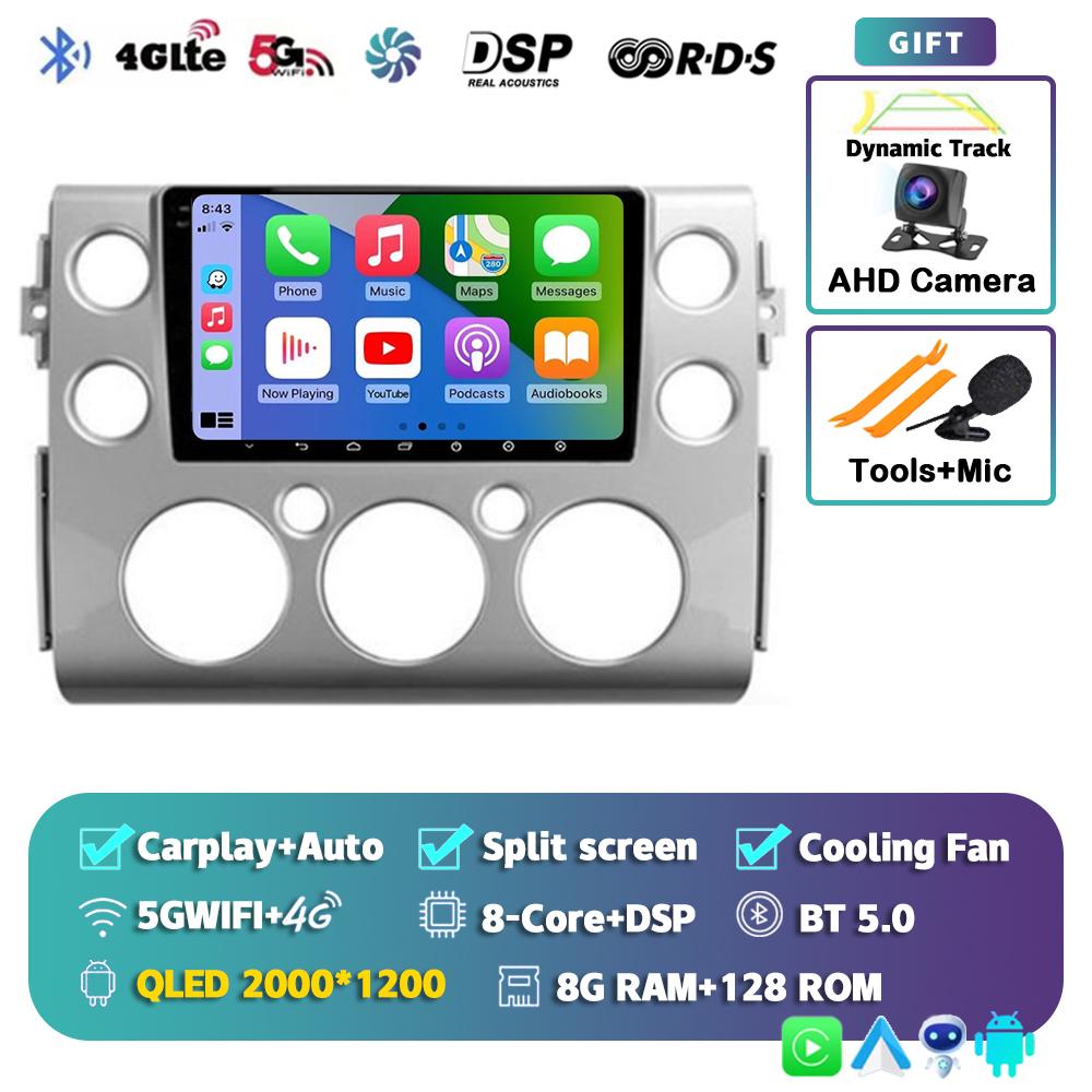 Android14 Car Radio For Toyota FJ Cruiser J15 2006 2007 2008 2009 2010 -2020 Smart Touch Screen Multimedia Player GPS Navigation