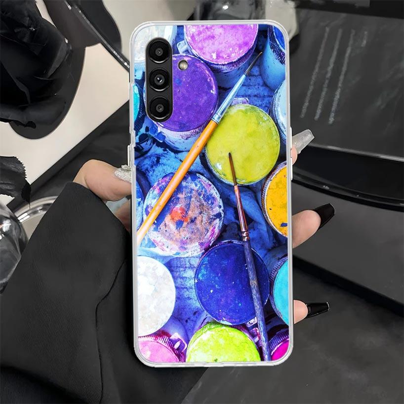 Watercolors Set Paint Palette Painting Box Phone Case for Samsung Galaxy A16 A26 A36 A56 A15 A14 A13 A12 A55 A54 A53 A25 A24 A23