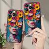 Hot-selling Creative Flower and Girl Pattern Mobile Phone Case Suitable for iPhone