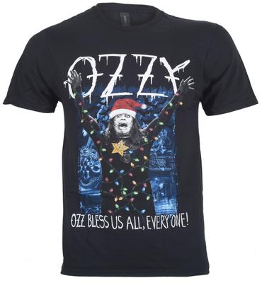 Ozzy Osbourne T Shirt Christmas Black Arms Out Holiday Official New