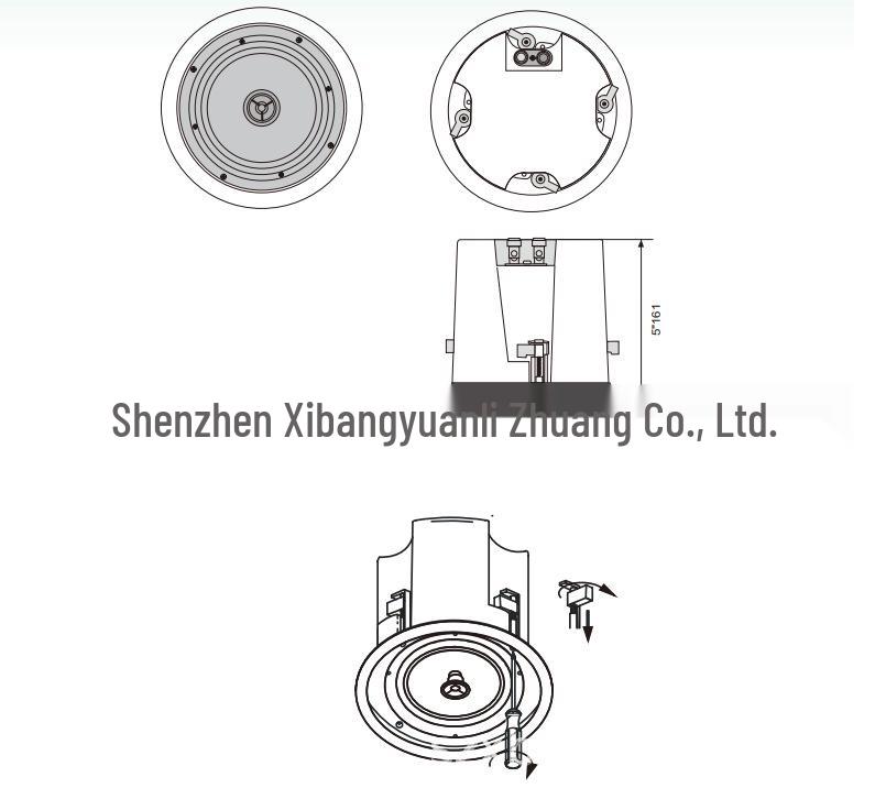 POE-Powered Ceiling IP Speaker / Embedded Audio Speaker / Horn Ceiling Installation
