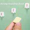 10Pcs Adhesive Hook For Curtain Rod Rear Door Storage Rack Window Self Adhesive Hanging Hook Key Holder Bathroom Towel Hanger