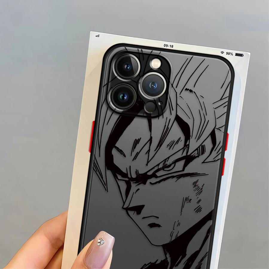 Goku Dragon Ball Soft shell Phone Case for iPhone XR SE 14 6s 12 Mini XS X 16 Pro 7 8 SE 11 Pro Max 13 Pro 15 Pro Max 16e