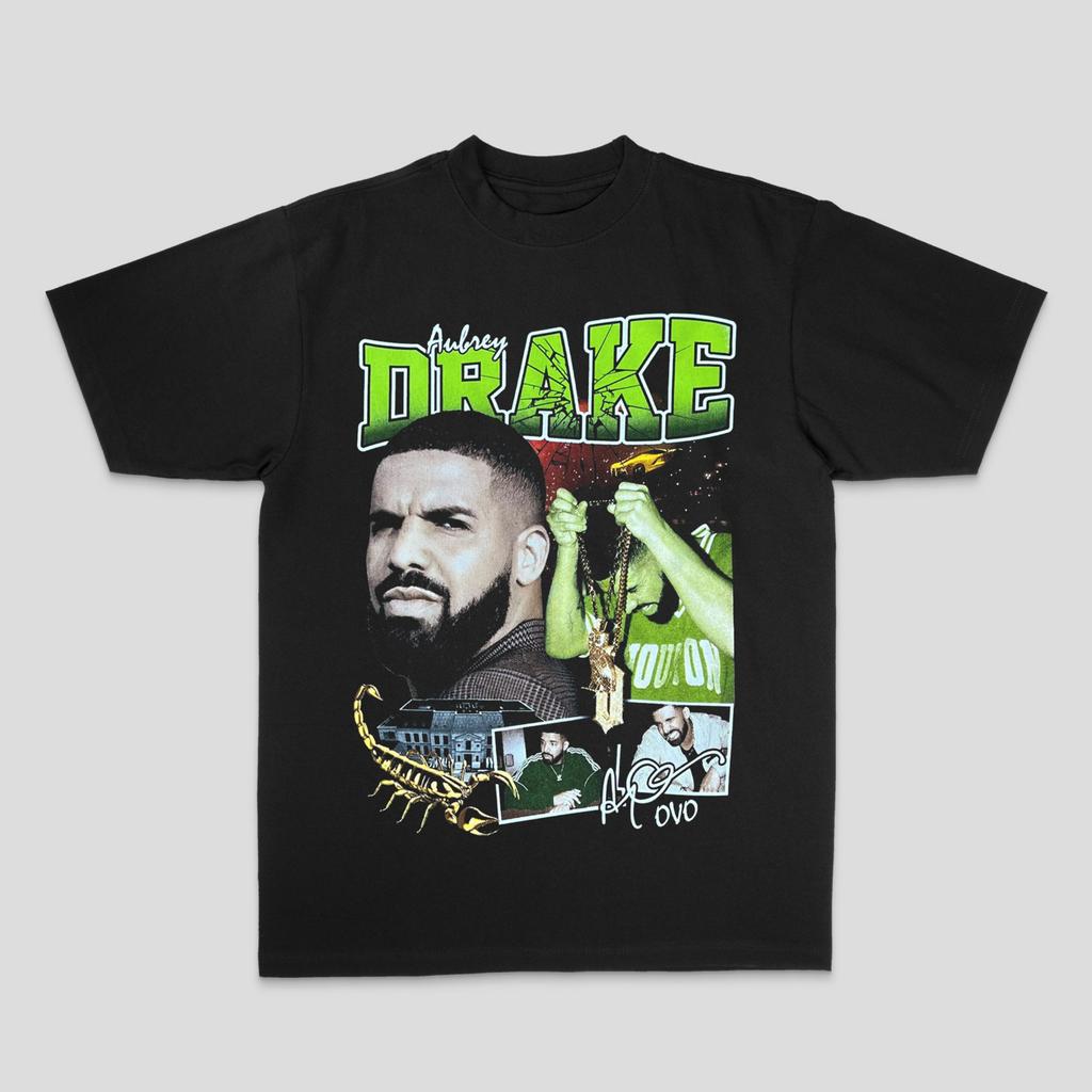 European and American Drake Male Duck Rock, Hip-hop and Rap Top High Street Sporty Casual Men's T-shirt Women's T-shirt Couple