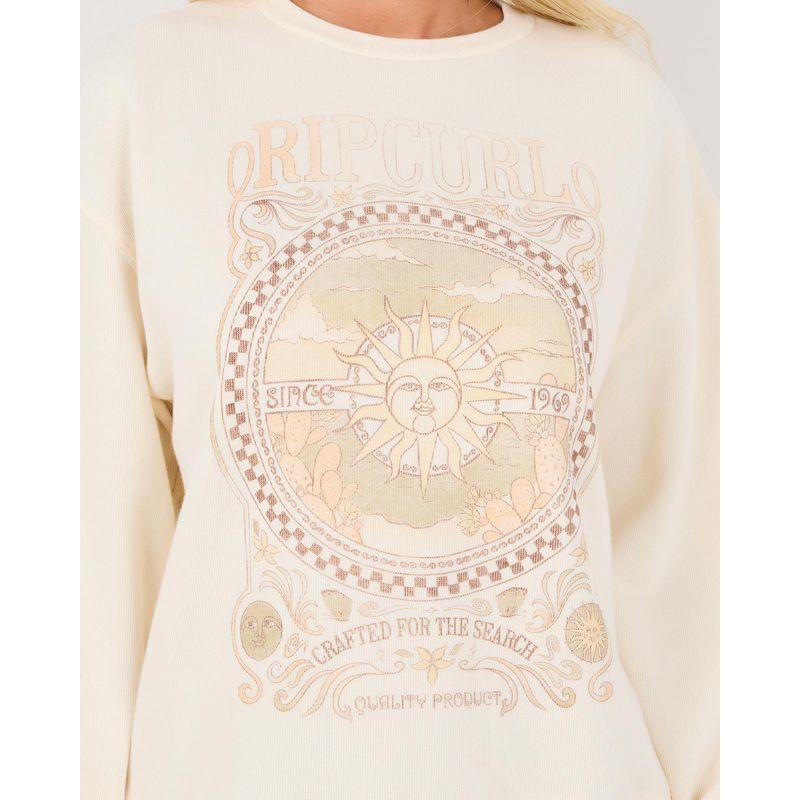 

Australian Surfing Fashion Brand Rip * Cur * L Retro Washed Old Sun Print Pullover Long sleeve Hoodie Beige model/tail list is not perfect XL