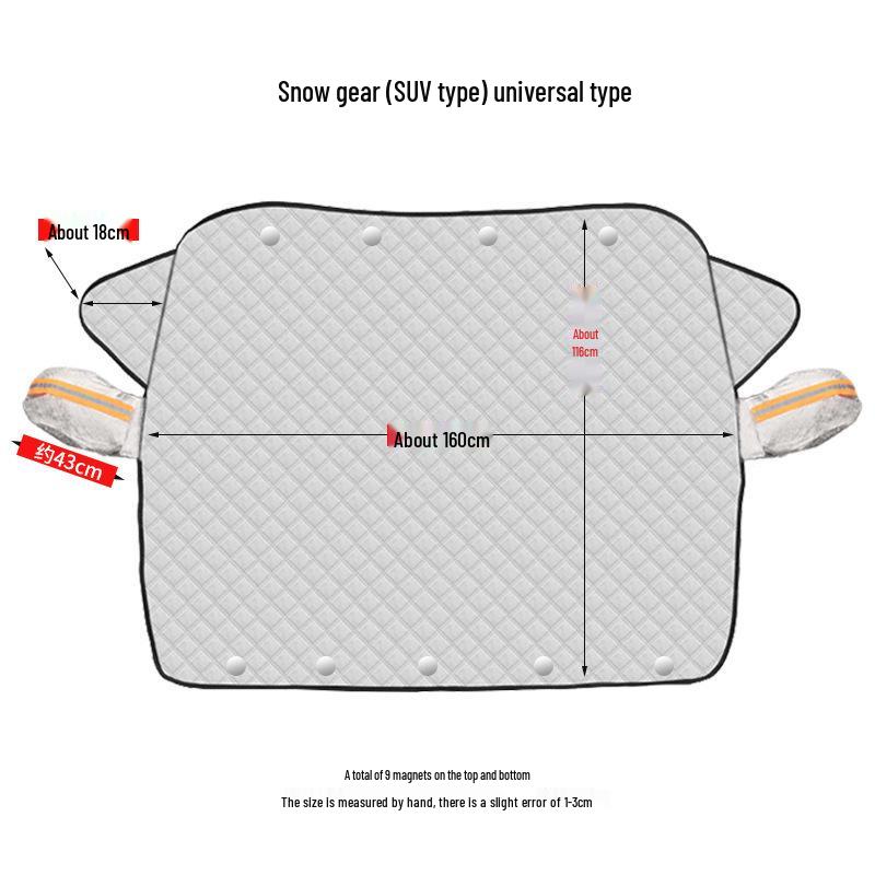 Thickened Magnetic Car Windshield Snow Cover & Frost Protection Sunshade