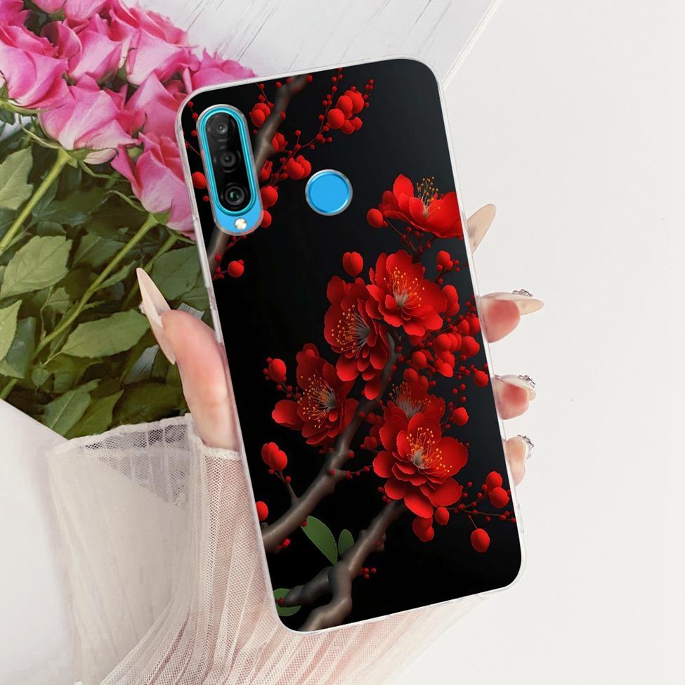 Transparent For Huawei P30 Lite Case Cover Cute Cat Fashion Butterfly Funny Painted Casing MAR-L01A MAR-L21A MAR-LX1A