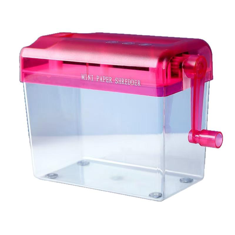 Hand-Cranked A4/A6 High-Security Strip-Cut Office Document Shredder