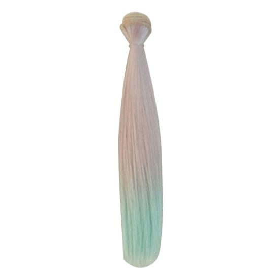 Gradient Long Straight Wig Synthetic Hair Extension Accessory for DIY BJD Doll