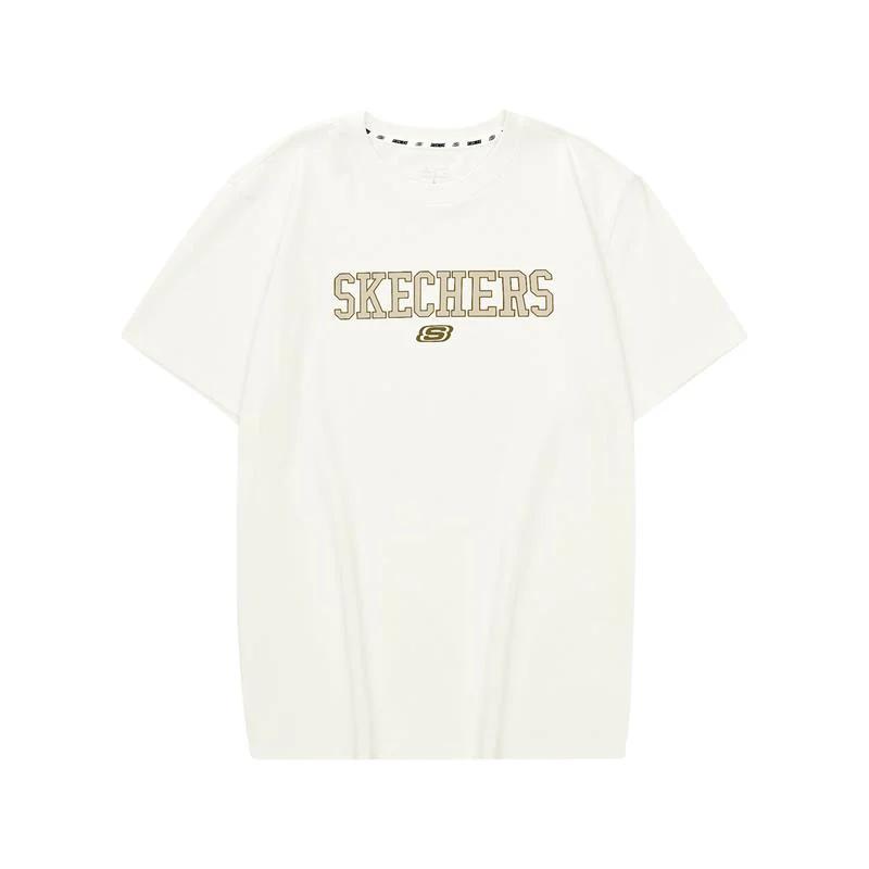 Skechers Short Sleeve Tee Comfortable Breathable Soft Versatile Unisex Tops White L324U053-0074 XS