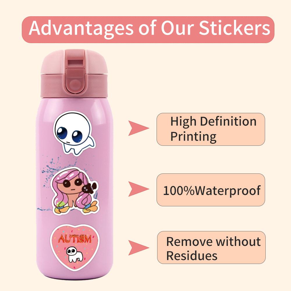 50 Nuovi Adesivi Graffiti Creature Autistiche TBH Yippies Adesivi per Laptop Valigia
