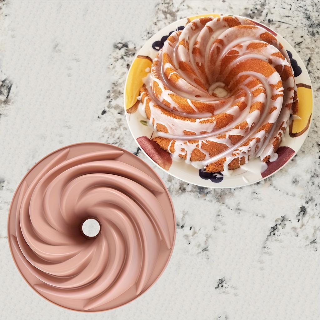 1 stück Silikon Gugelhupfform Lebensmittelqualität Antihaft-Kuchenform Zyklon-Kuchenform Silikon Chiffon-Pfanne Backform Backzubehör Küchenbedarf