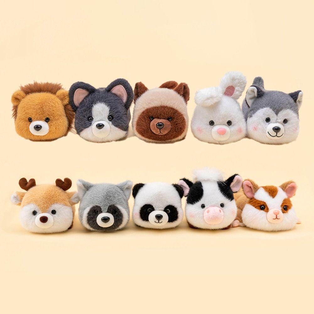 Little Rabbit Raccoon Doll Clip Border Collie Deer Plush Doll Panda Plush Toy  Home Decor