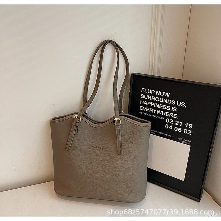 Large-capacity Commuting High-end Tote Bag for Women 2025 New Shoulder Bag Simple Fashion Hand-to-arm Bag