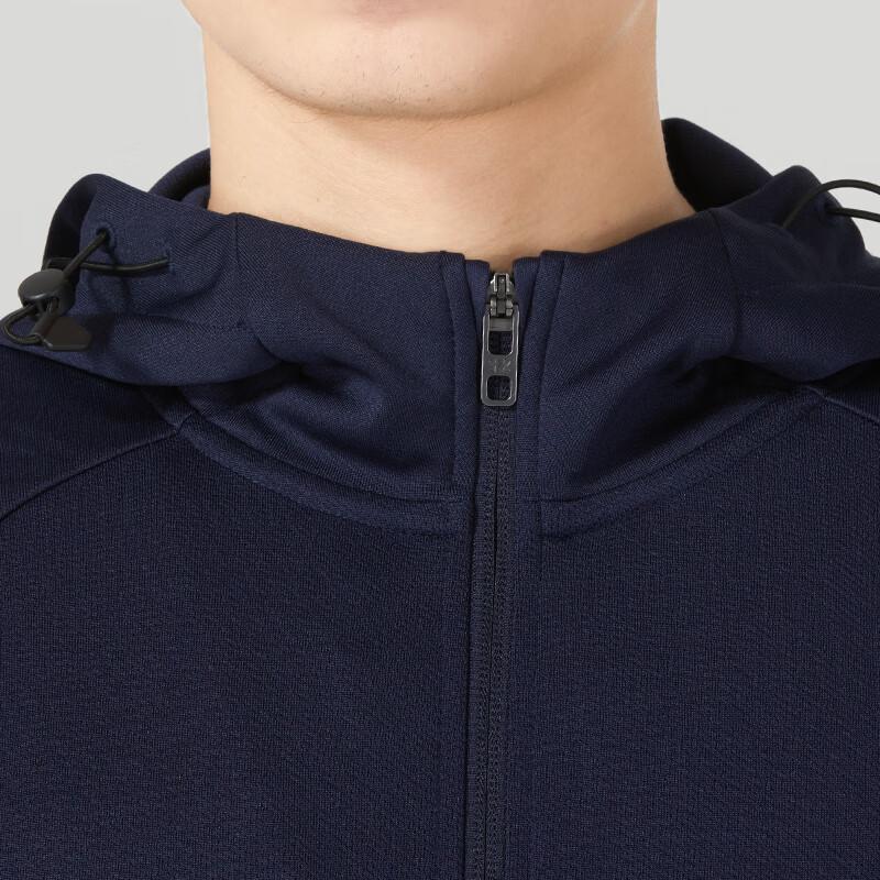 Under Armour Solid Color Zip Hooded Jacket And Long Pants Casual Sports Set Men sets 23600303-409+21500737-408