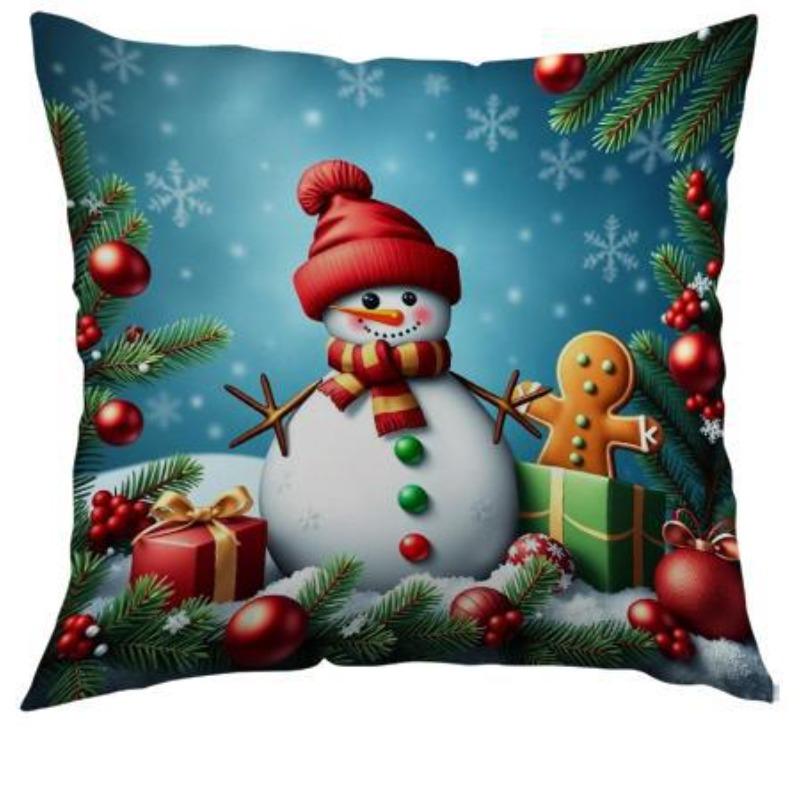 

Рождественская наволочка Праздничное украшение Домашняя диванная подушка Наволочка Набор из 4 штук 45*45cm