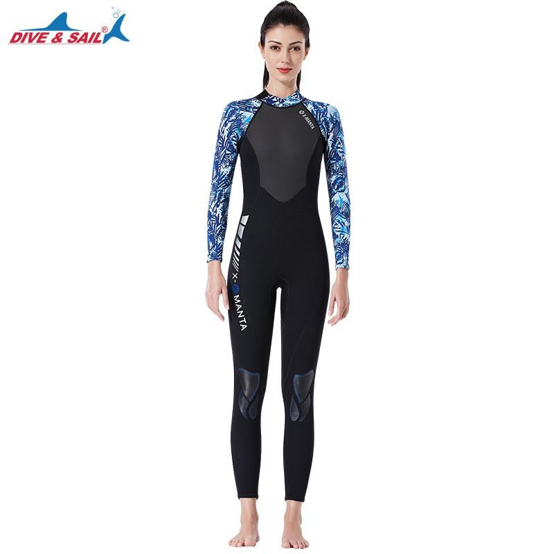 Diving Suit Men's 1.5mm One-piece Warm Snorkel Jellyfish Sunscreen Women's Outdoor Long-sleeved Swimsuit