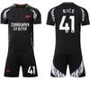 2024-25 Arsenal Black Away Jersey #7 Saka #9 Jesus #8 Odegaard Football Jerseys