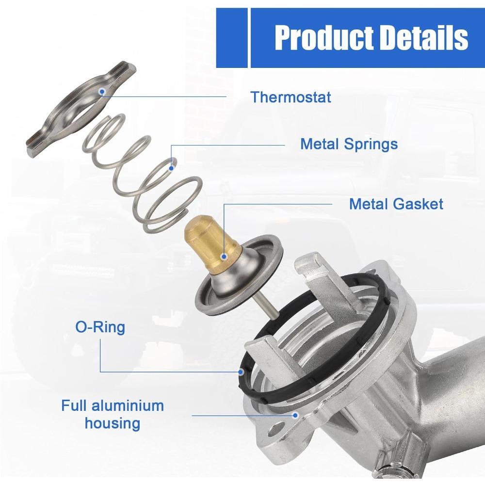 Coolant Thermostat Housing For Dodge Durango 2011-2015 3.6L V6 Fit for Jeep Wrangler 2012-2017 3.6L V6 Aluminum Alloy NEW