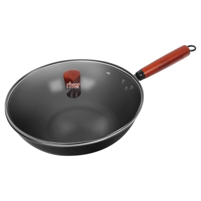 Effler 32cm Nitrided Iron Wok with Lid