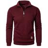 Autumn Men's Zipper Pullover Turtlenecks Warm Sweaters Solid Color Long Sleeved Male Casual Daily Sweatshirt Top