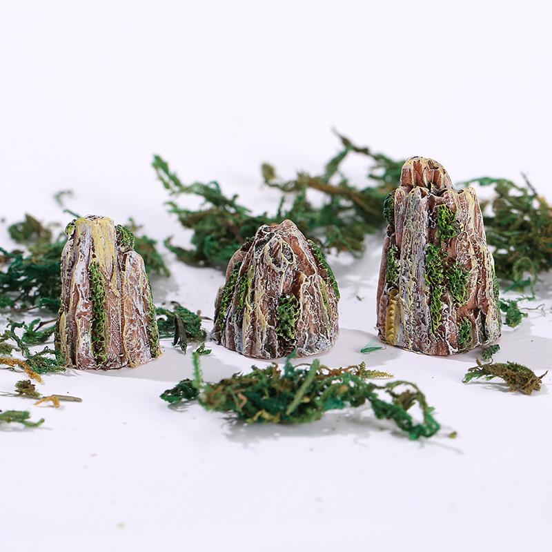 1Pcs Mini Mountain Miniature Bonsai Ornaments Plant Gardening Garden Decoration Craft Micro Landscaping DIY Accessories