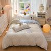 Thickened Milk Fleece Bed Four-Piece Coral Fleece Quilt Cover Double-Sided Flannel Fleece Bed Sheet Three-Piece Set