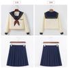 Full Sailor Uniform Set for High School Available In Long and Short with Three Stripes and Kansai School Cosplay for High School and Junior High