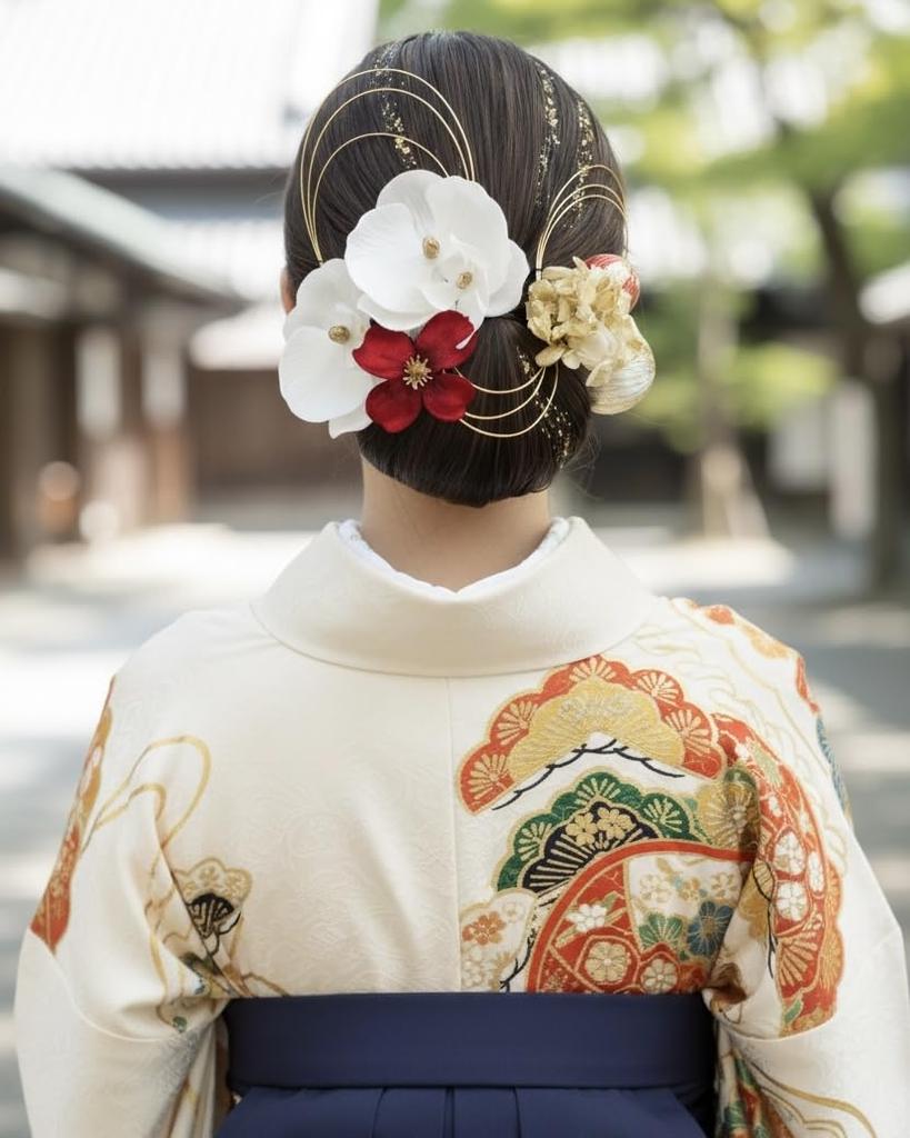 [Lomeri] Artificial Flower Hair Ornament for Coming-of-Age Ceremony, Graduation Ceremony, Furisode Kimono, Wedding, Japanese Attire A907