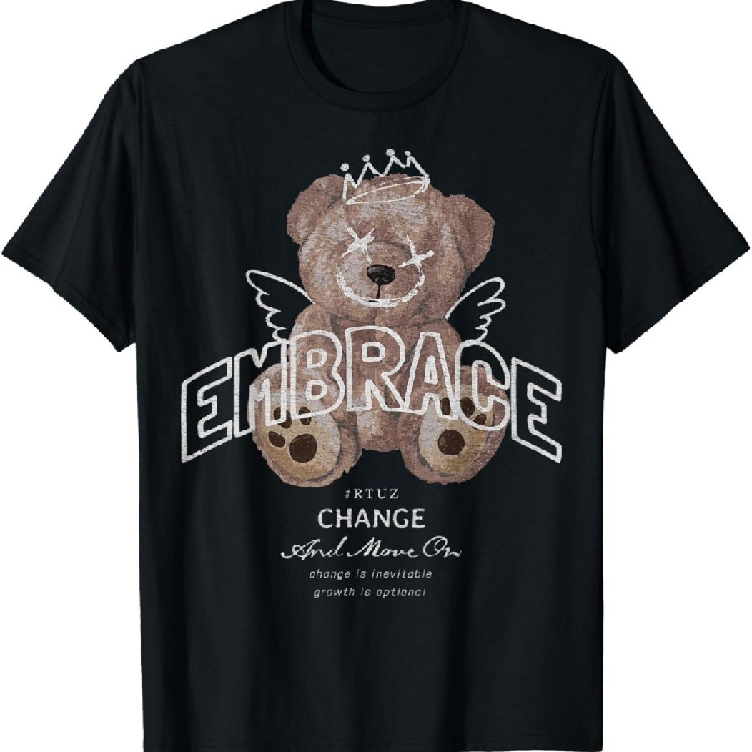 

Hip Hop Hipster Vintage Edgy Retro Urban Streetwear Teddy T-Shirt XXXXXL чёрный