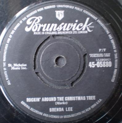 7inch Record BRENDA LEE - Rockin' Around The Christmas Tree 4505880 Brunswick 1962 UK Rock Used