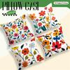 Home Decor Colorful Floral Pattern Decorative Pillow Covers Pattern Cushion Cover Suitable For Sofa Bedroom Car Pillow Cover
