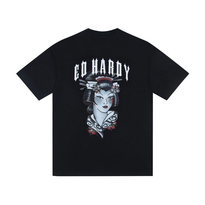 Trapstar American Street Hip-hop Letter Portrait Women's Summer Pure Cotton Loose Short-sleeved T-shirts for Both Men and Women