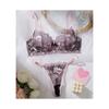 New sex lace black pink embroidered underwear thin strap sexy French high quality sex bra set