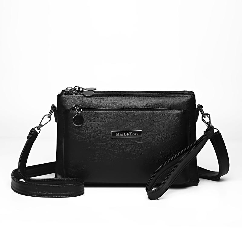 Middle-aged Mother Bag Female PU Messenger Bag Multi-layer Shoulder Bag