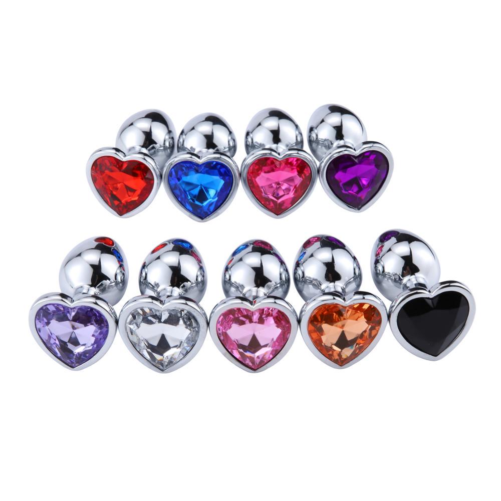 Anal Plug Sex Toys Stainless Smooth Steel Butt Plug Tail Crystal Jewelry Trainer For Women/Man