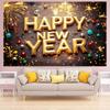 2026 Happy New Year Theme Party Background Fireworks Golden Banner Decoration New Year Celebrate Family Party Photo Supplies