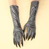 Halloween Claw Gloves Black Sequined Nails Halloween Cosplay Costume Long Nail Gloves Personality Ghost Claw Long Gloves