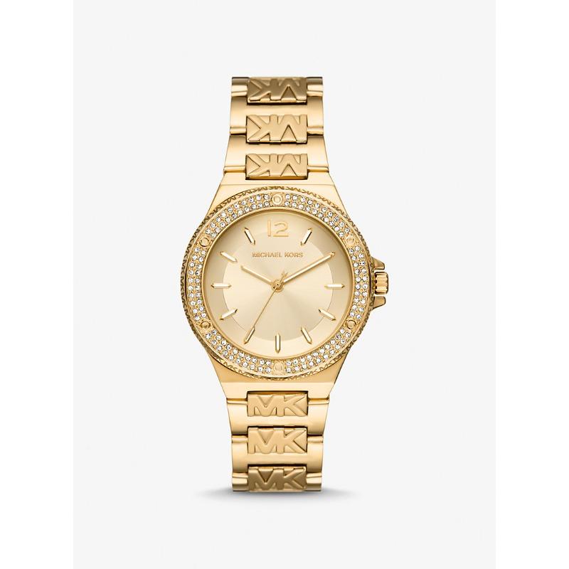 

Часы Michael Kors Lennox с паве, золотистого цвета, с логотипом, MK7339 золотой