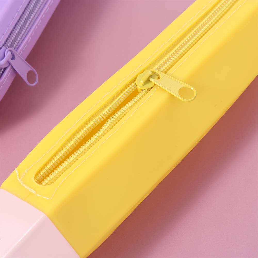 Soft Material Pencil Shape Bag Easy To Clean Soft Pencil Case  Stationery Storage