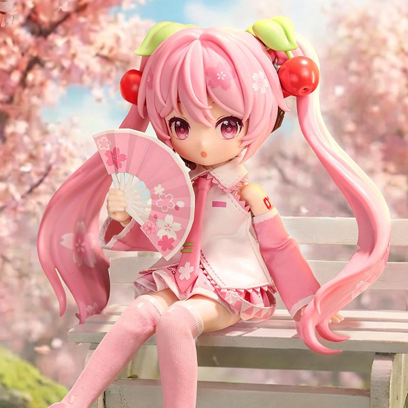Hatsune Miku Sakura Miku Q version Miracle Edition Singer Action Figure Joint Mobility Assembly Toy Doll Gift