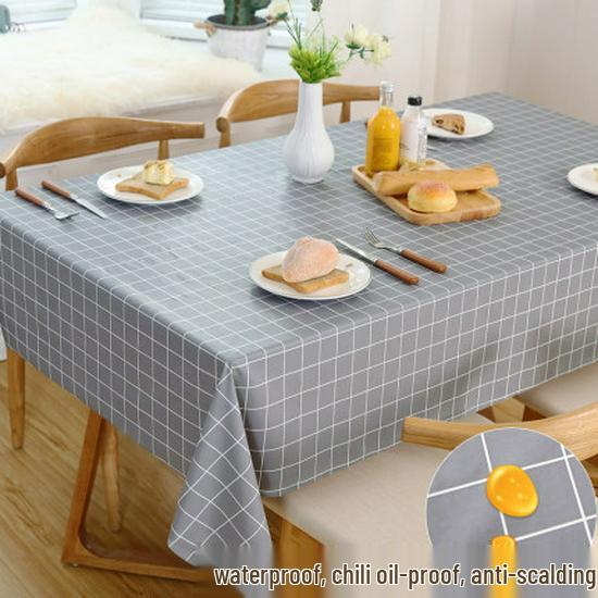 Tischdecke im nordischen Stil, wasserdicht, ölabweisend, waschbar, aus PVC für Esszimmer, Camping, Privatzimmer und Restaurants.