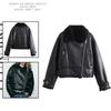 Double-Sided Thick Jacket with Zipper Accent: Turn-Down Collar European & American Women's Fashion