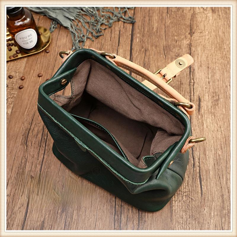 Johnature Einfache Handtasche aus echtem Leder, Damentasche, natürliches weiches Rindsleder, Vintage-Stil, einfarbig, Umhängetaschen