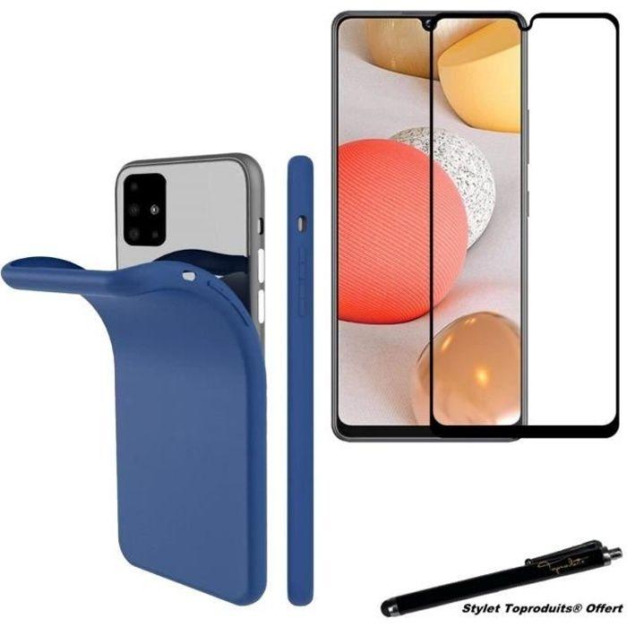 Coque de protection - Toproduits® - Samsung Galaxy A32 5G - Verre trempé - Bords noirs - Souple