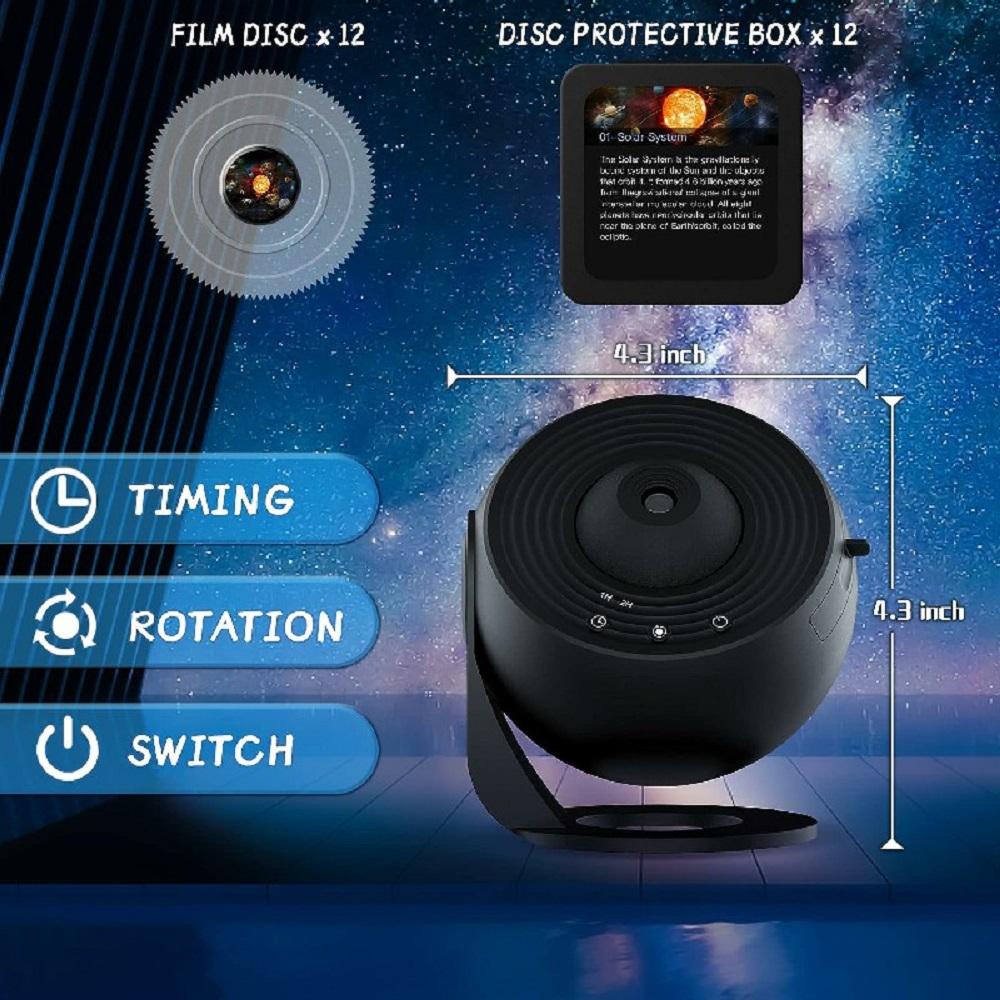 

Обновленный светодиодный проектор Galaxy Star Ultra Clear Space Ball Planetarium proyector Night Light Lamp For Kids Gifts чёрный