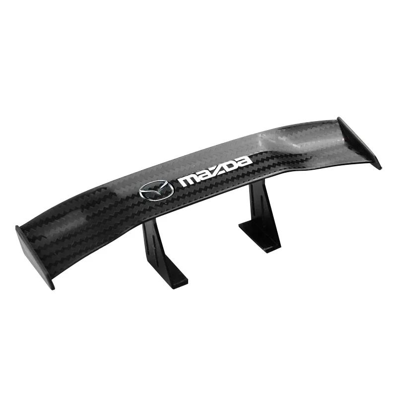 Car Tail Wing Spoiler Carbon Fiber ABS Look Mini Modified Tail Wings Model For Mazda 2 3 5 M5 Ms CX-4 CX-5 CX6 M3 M6 MX3 MX5 Rx8